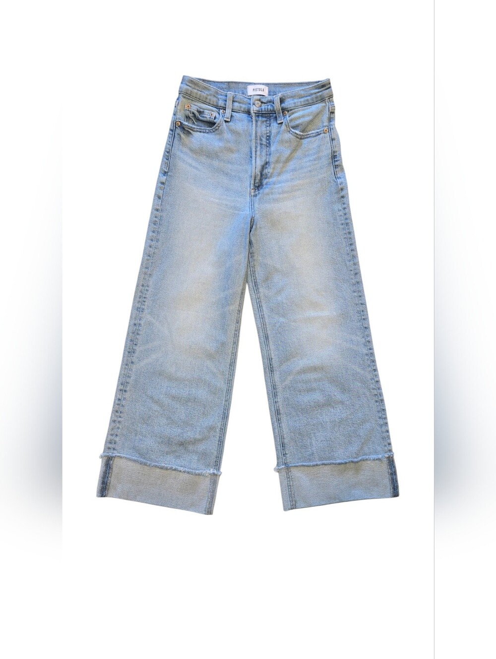 Pistola Lana Crop Wide Leg Jeans in Snowcat wash Size 27 - Picture 2 of 10